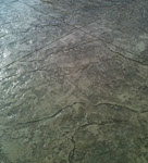 Stamped concrete driveway