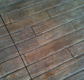 wood plank stamped concrete